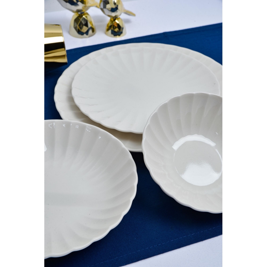 24-piece white porcelain dinnerware set