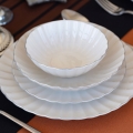 24-piece white porcelain dinnerware set