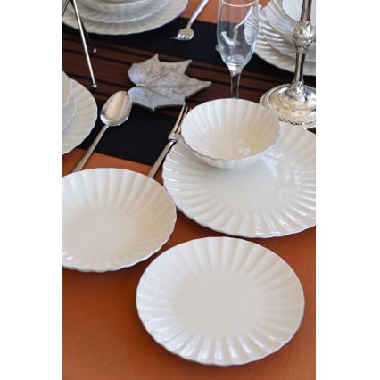 24-piece white porcelain dinnerware set