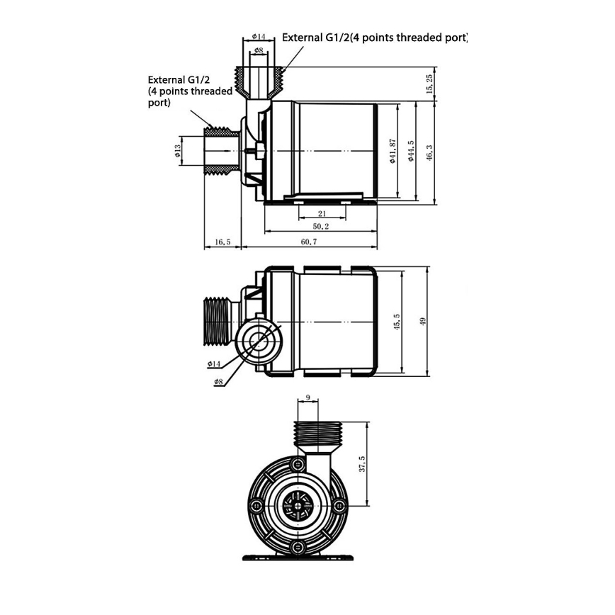 24V Pump, 800 L/h