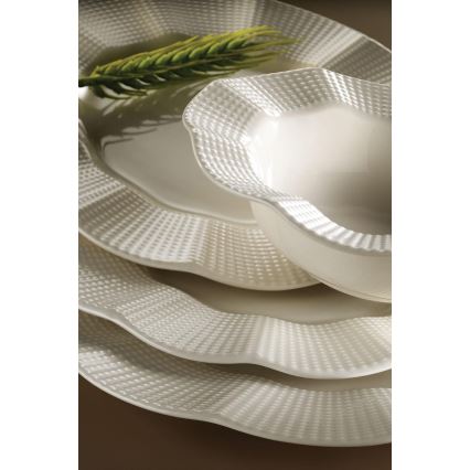 26-piece White Porcelain Dinner Set