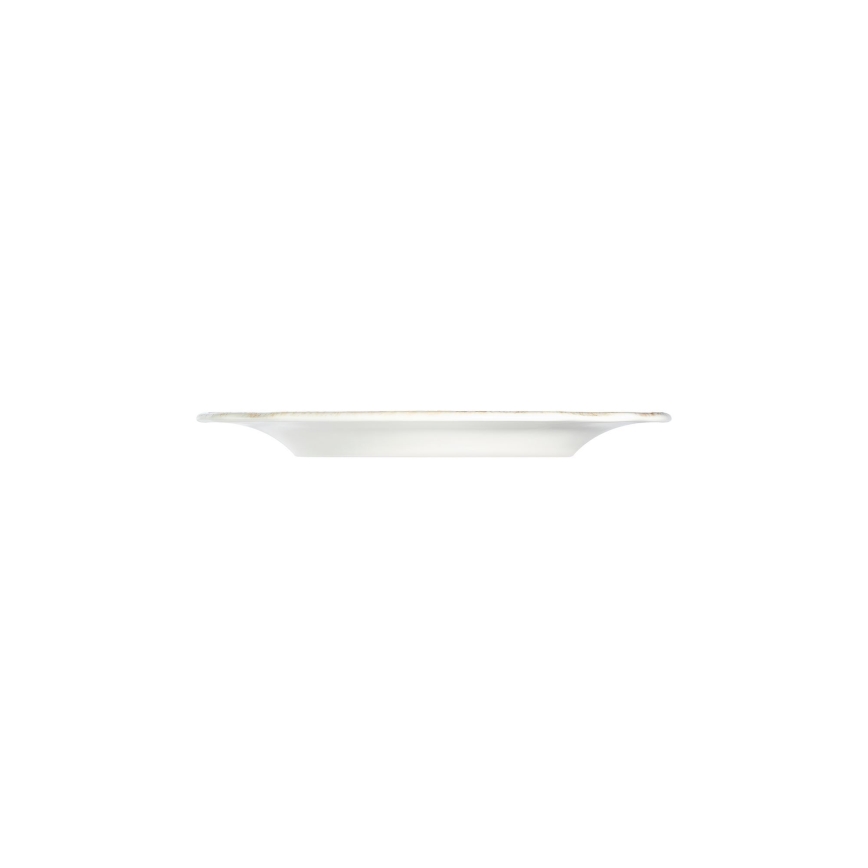 27-piece beige porcelain dinner set