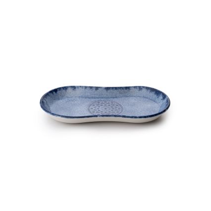 27-piece blue porcelain dinner set