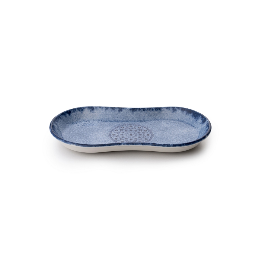 27-piece blue porcelain dinner set