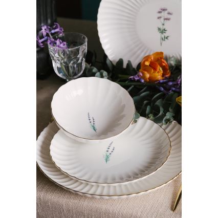 27-piece dinnerware set white/gold/porcelain