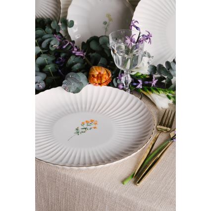 27-piece dinnerware set white/gold/porcelain