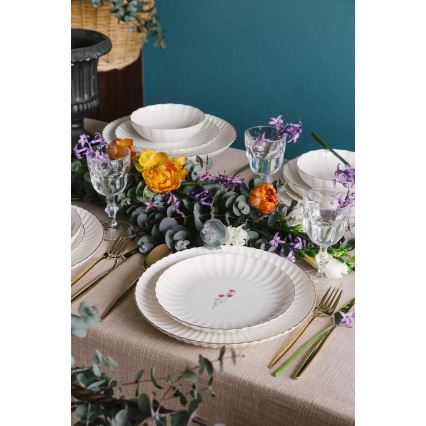 27-piece dinnerware set white/gold/porcelain