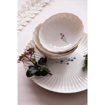 27-piece dinnerware set white/gold/porcelain
