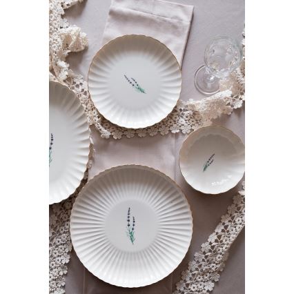 27-piece dinnerware set white/gold/porcelain