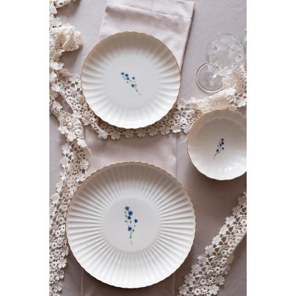 27-piece dinnerware set white/gold/porcelain
