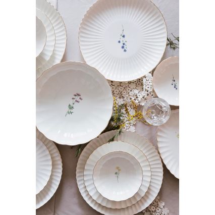 27-piece dinnerware set white/gold/porcelain