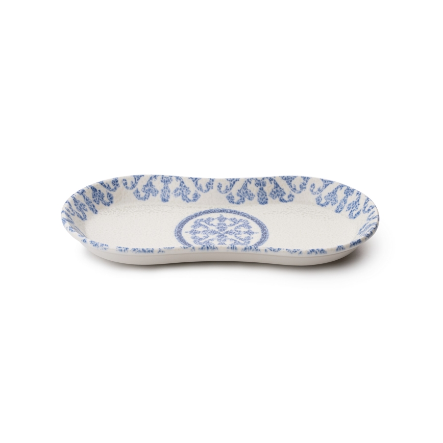 27-piece Porcelain Dinner Set, White/Blue