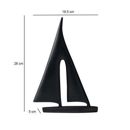28 cm Resin Tabletop Decoration - Black