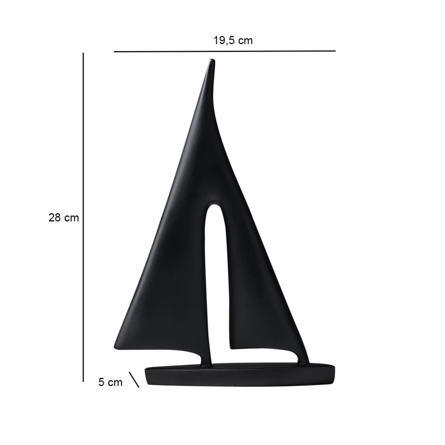 28 cm Resin Tabletop Decoration - Black