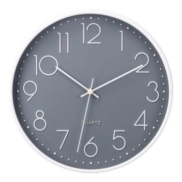 29 cm Wall Clock, Battery-Powered (1xAA) — Grey/White