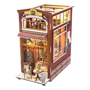 2Kids Toys - 3D puzzle LED Bookstop Cafe 2xAAA