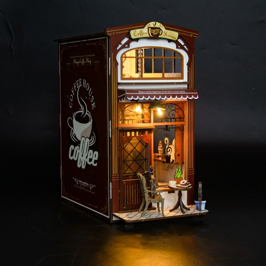 2Kids Toys - 3D puzzle LED Bookstop Cafe 2xAAA