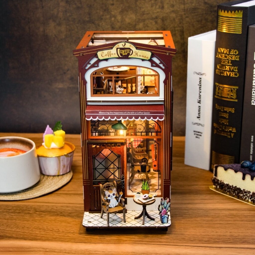 2Kids Toys - 3D puzzle LED Bookstop Cafe 2xAAA