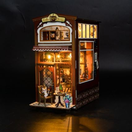 2Kids Toys - 3D puzzle LED Bookstop Cafe 2xAAA