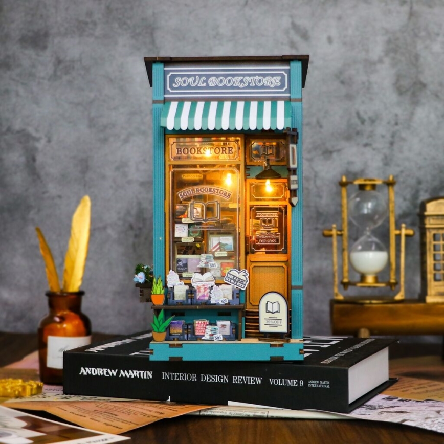 2Kids Toys - 3D puzzle LED Bookstop Soul bookstore 2xAAA