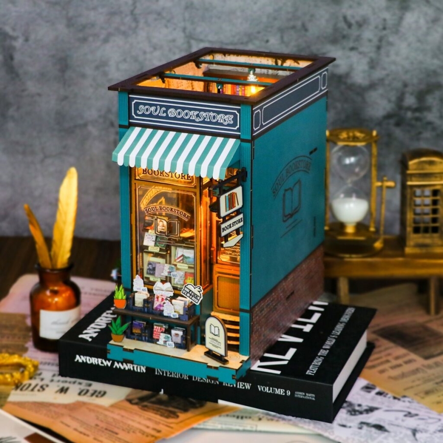 2Kids Toys - 3D puzzle LED Bookstop Soul bookstore 2xAAA