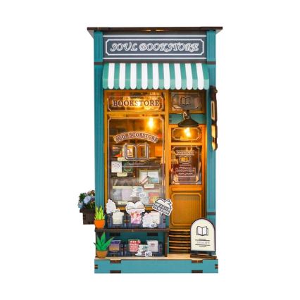 2Kids Toys - 3D puzzle LED Bookstop Soul bookstore 2xAAA