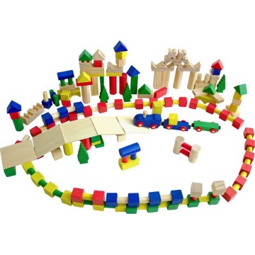 2Kids Toys - 500-piece Set of Colorful Wooden Building Blocks