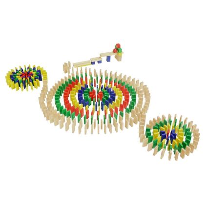 2Kids Toys - 800-piece Colorful Wooden Domino Set