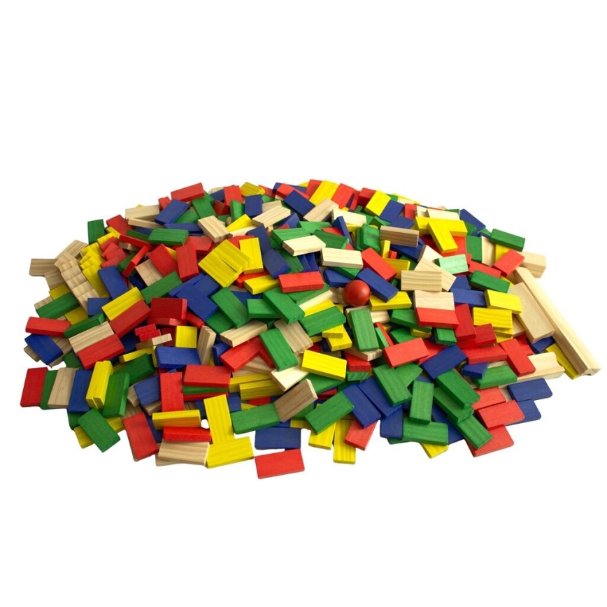 2Kids Toys - 800-piece Colorful Wooden Domino Set
