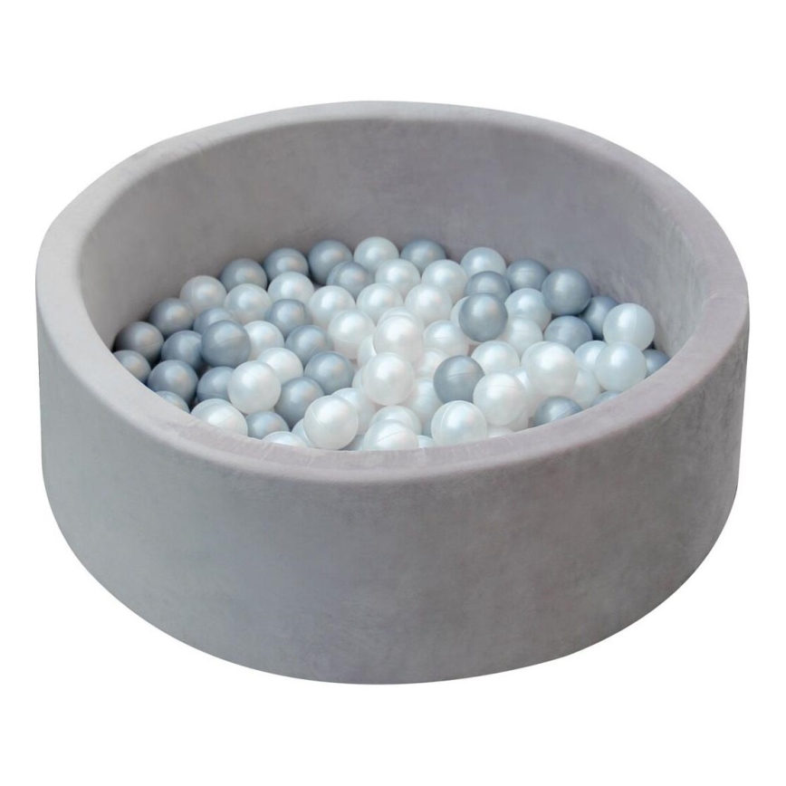 2Kids Toys - Children's Dry Ball Pit with Balls, Ø 90 cm, Gray
