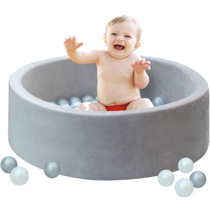 2Kids Toys - Children's Dry Ball Pit with Balls, Ø 90 cm, Gray