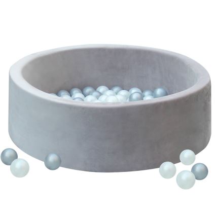 2Kids Toys - Children's Dry Ball Pit with Balls, Ø 90 cm, Gray
