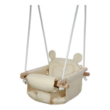 2Kids Toys - Children's textile swing creamy/beech