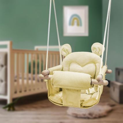 2Kids Toys - Children's textile swing creamy/beech