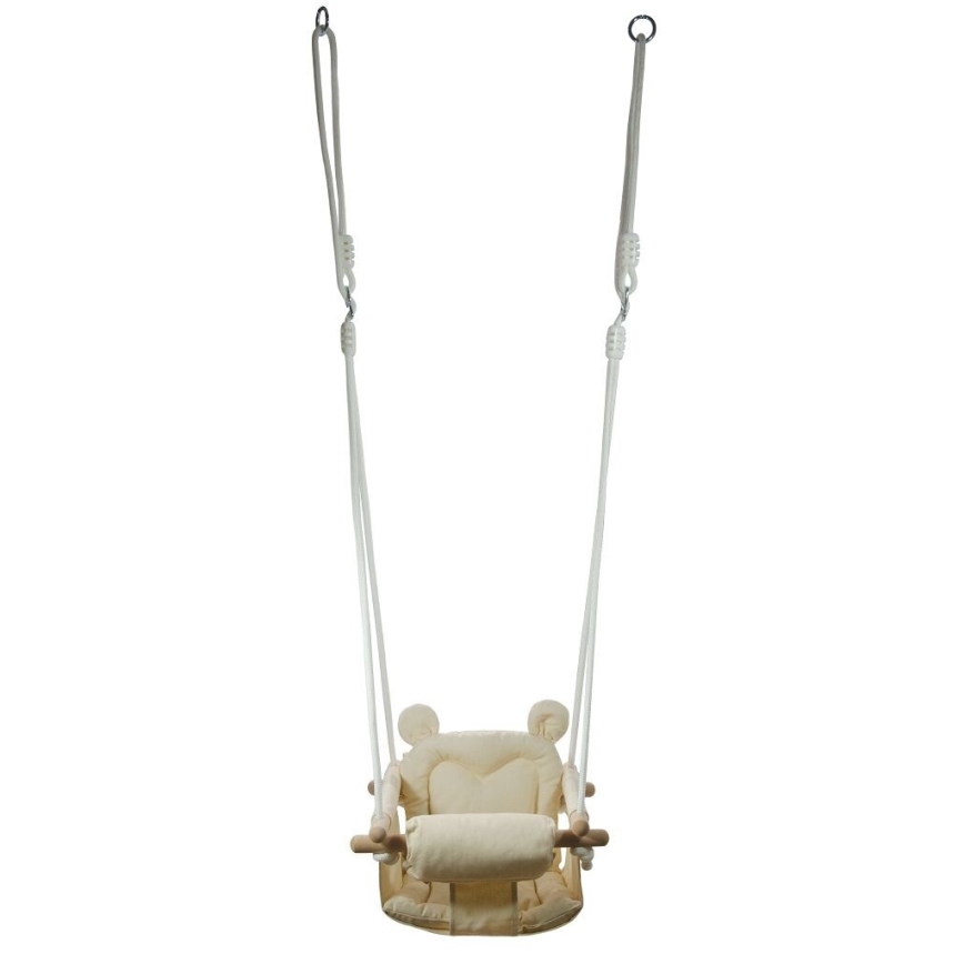 2Kids Toys - Children's textile swing creamy/beech