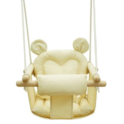 2Kids Toys - Children's textile swing creamy/beech