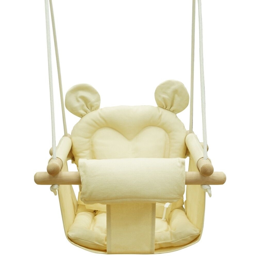 2Kids Toys - Children's textile swing creamy/beech