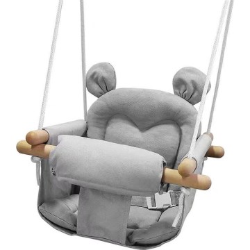 2Kids Toys - Children's textile swing grey/beech