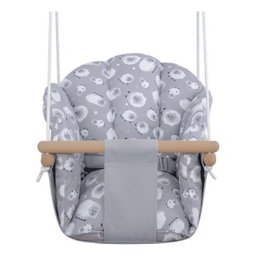 2Kids Toys - Children's textile swing grey/beech