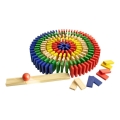 2Kids Toys - Colorful Wooden Domino Set, 400 pcs