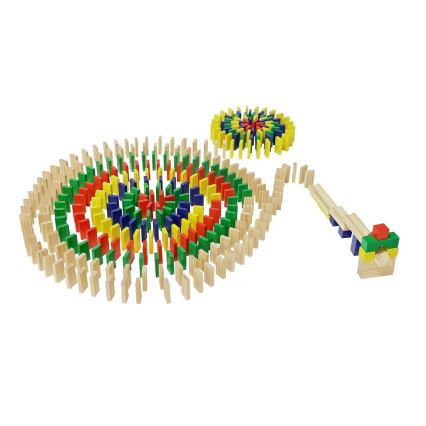2Kids Toys - Colorful Wooden Domino Set, 400 pcs