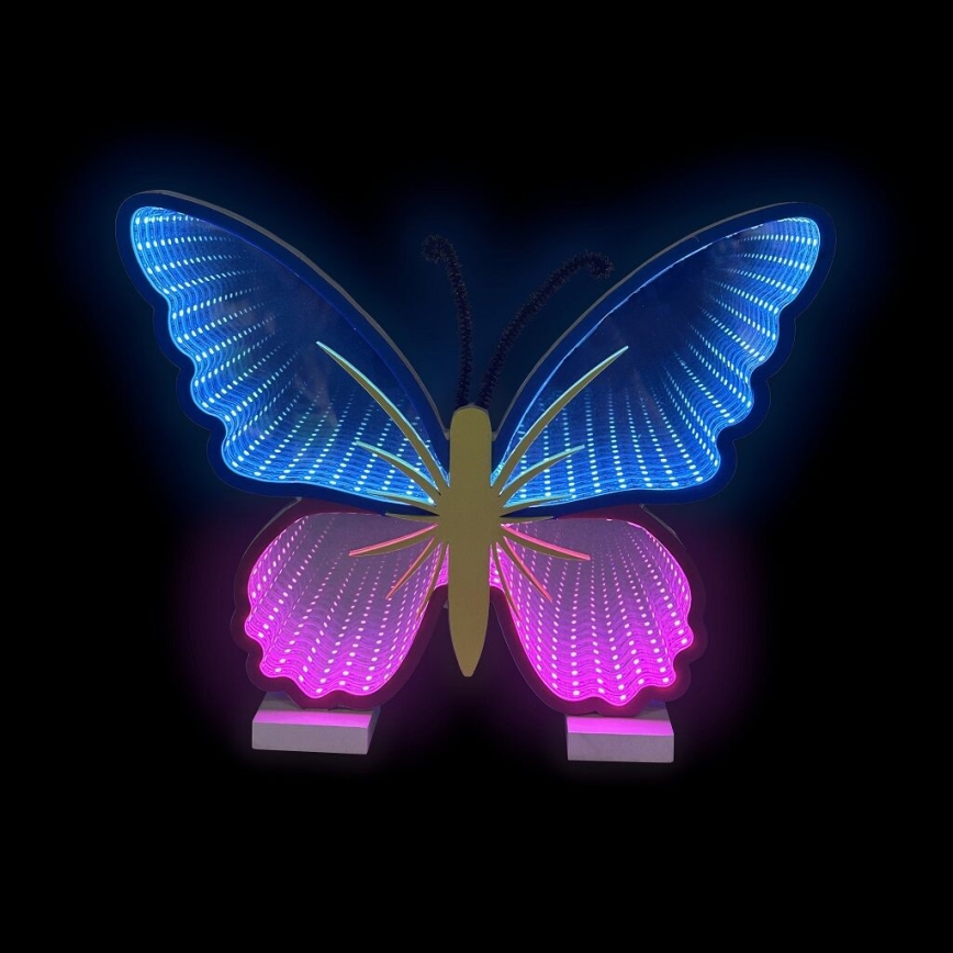 2Kids Toys - LED Neon table decoration LED/5W/USB butterfly