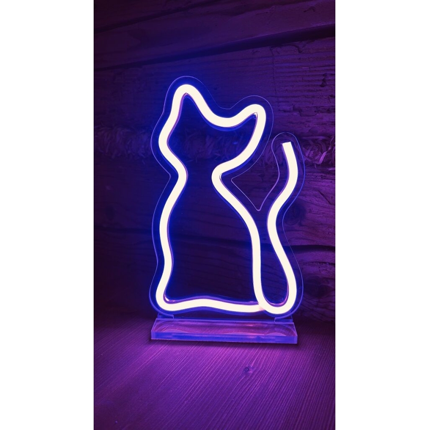 2Kids Toys - LED Neon table decoration LED/5W/USB cat
