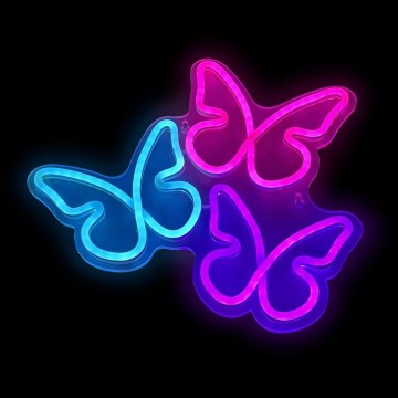 2Kids Toys - LED Neon wall decoration LED/5W/USB butterflies