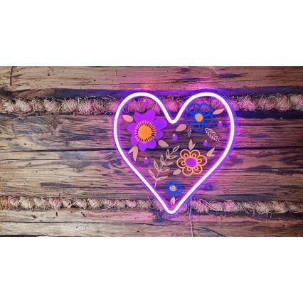 2Kids Toys - LED Neon wall decoration LED/5W/USB heart