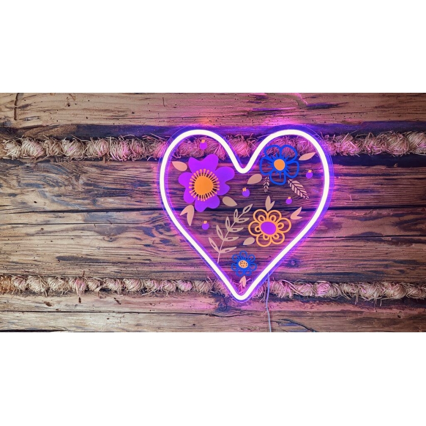 2Kids Toys - LED Neon wall decoration LED/5W/USB heart
