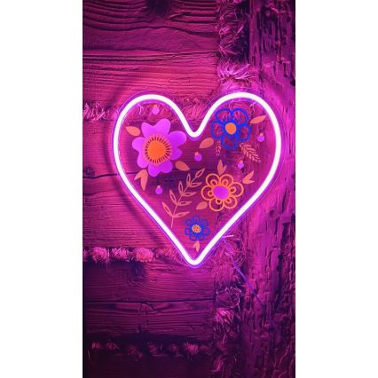 2Kids Toys - LED Neon wall decoration LED/5W/USB heart