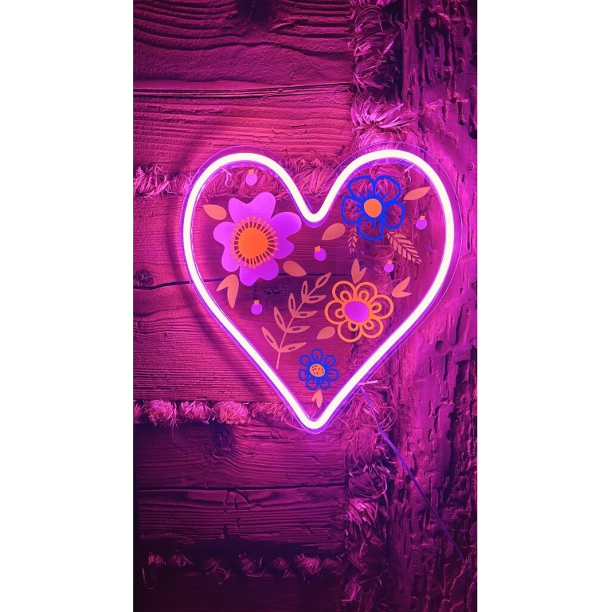 2Kids Toys - LED Neon wall decoration LED/5W/USB heart