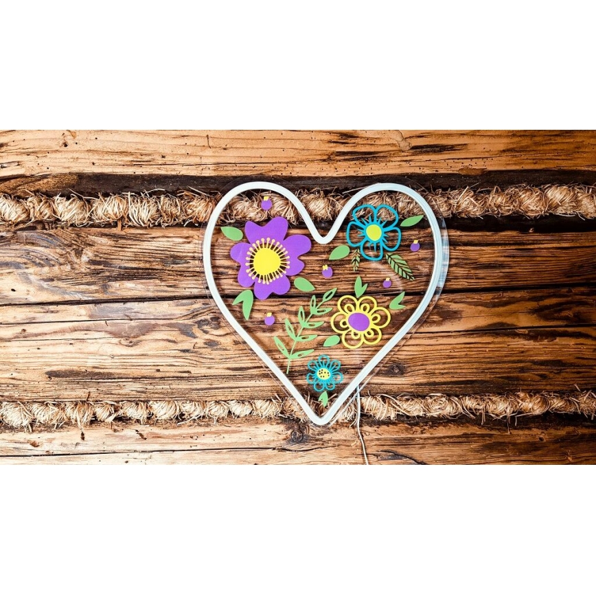 2Kids Toys - LED Neon wall decoration LED/5W/USB heart