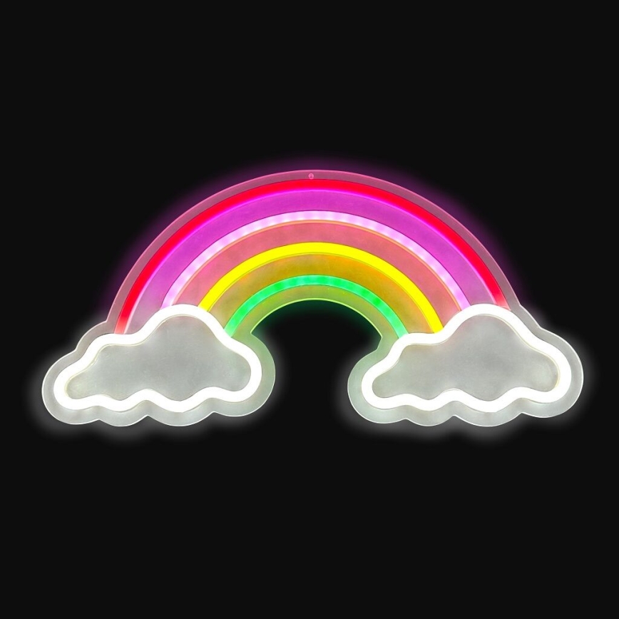 2Kids Toys - LED Neon wall decoration LED/5W/USB rainbow with clouds